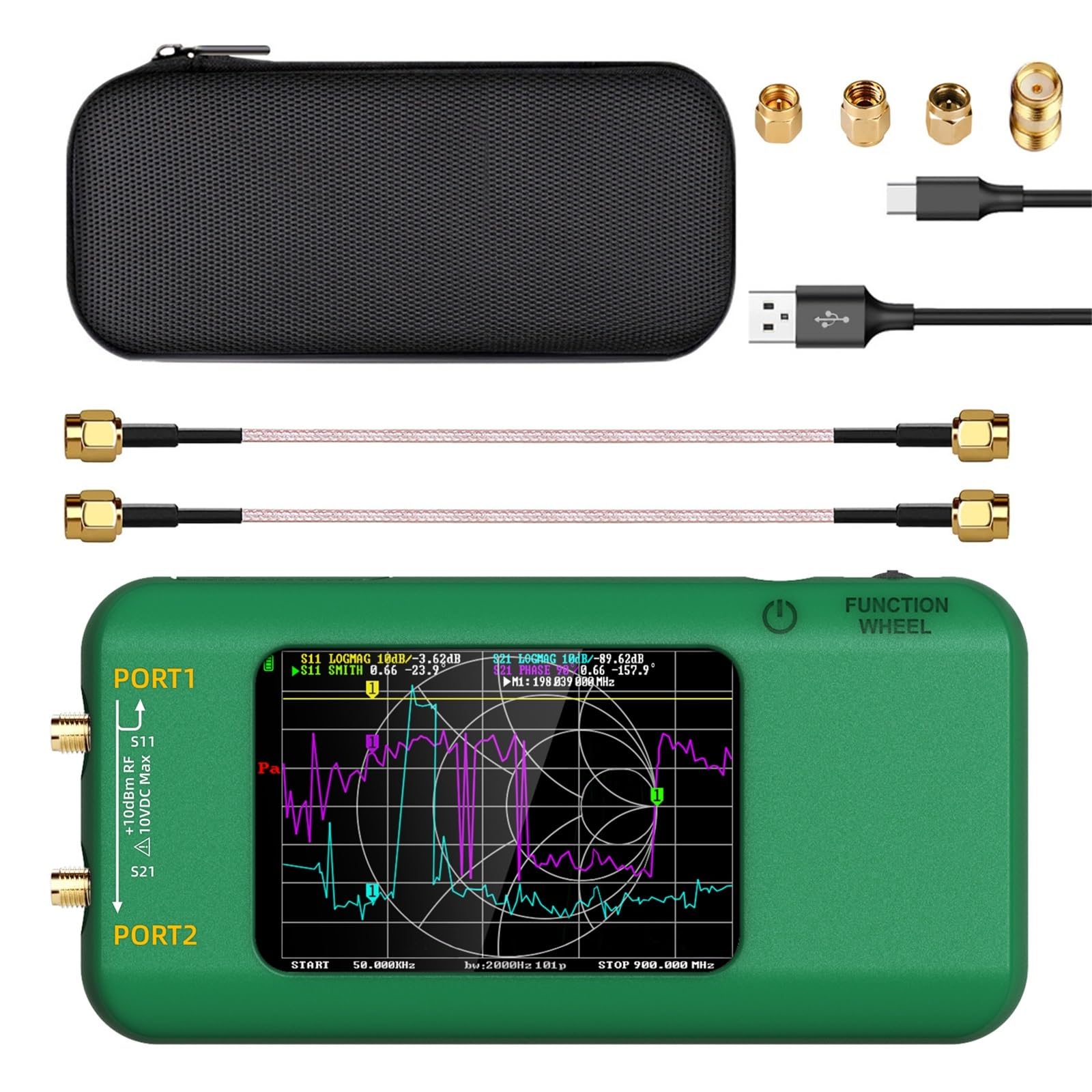 Analizador de red, Analizador De Red Vectorial VNA Digital Portátil 10K-1,5GHz