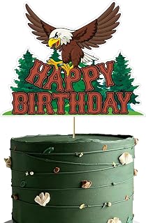 Bald Eagle Cake Topper - Patriotic/Birds Theme party Decor for Birthdays, Boys Girls Aduls Party Decoration Supplies