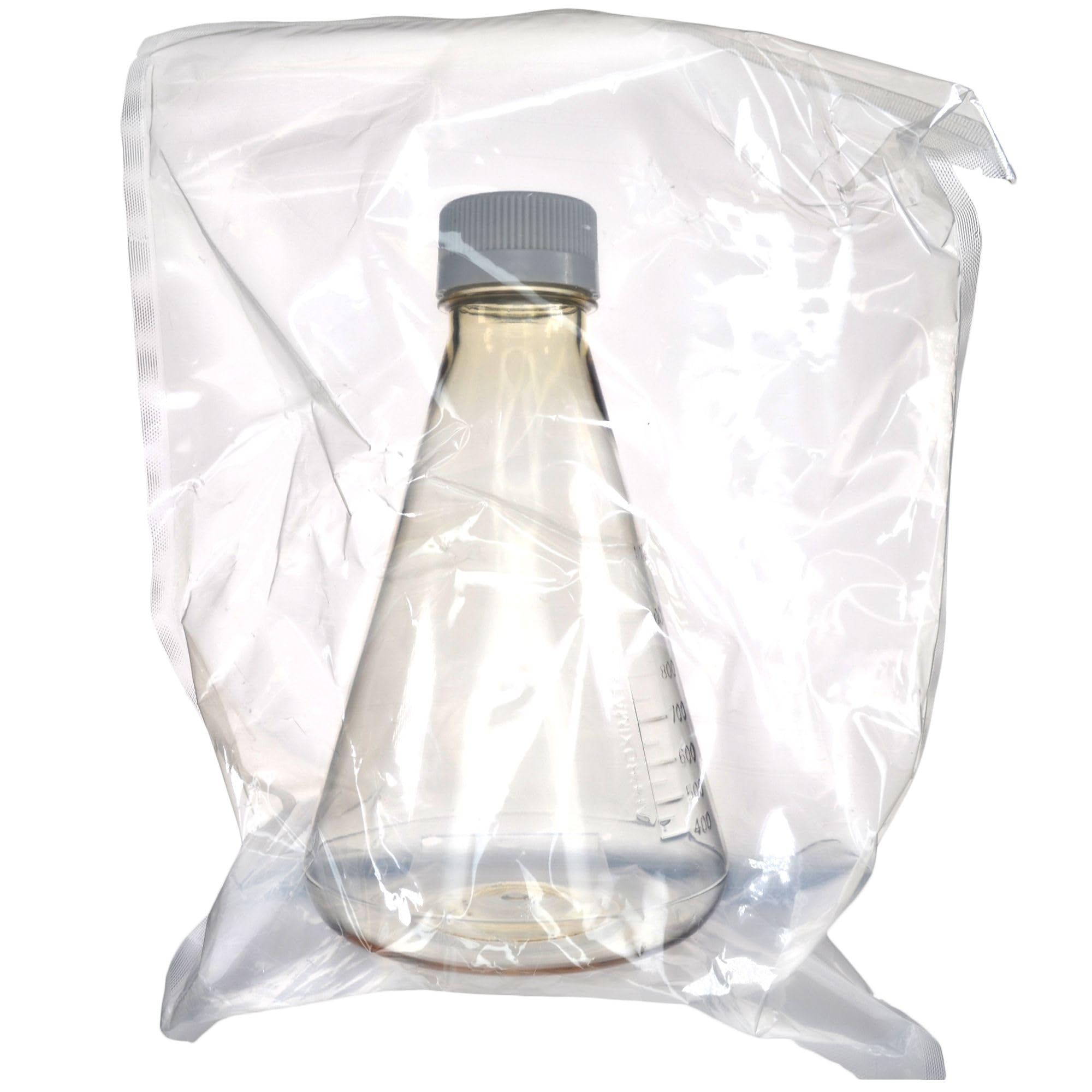 Eisco - Confezione da 6, 1L Sterile Policarbonato Erlenmeyer Fiasche, Non ventilato, Fondo piatto, Gamma Sterilizzato, USP Classe VI, Lab-Grade, Conservazione Chimica, Coltura Cellulare, Miscelazione