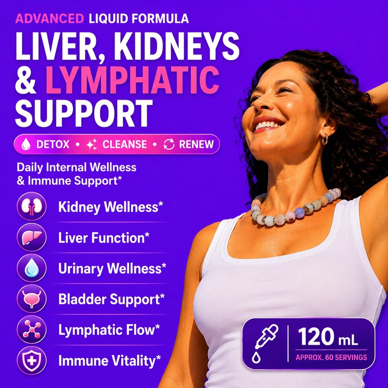 35-in-1 Kidney & Liver Cleanse Detox & Repair Drops, Lymphatic Drainage — Amazon image 3