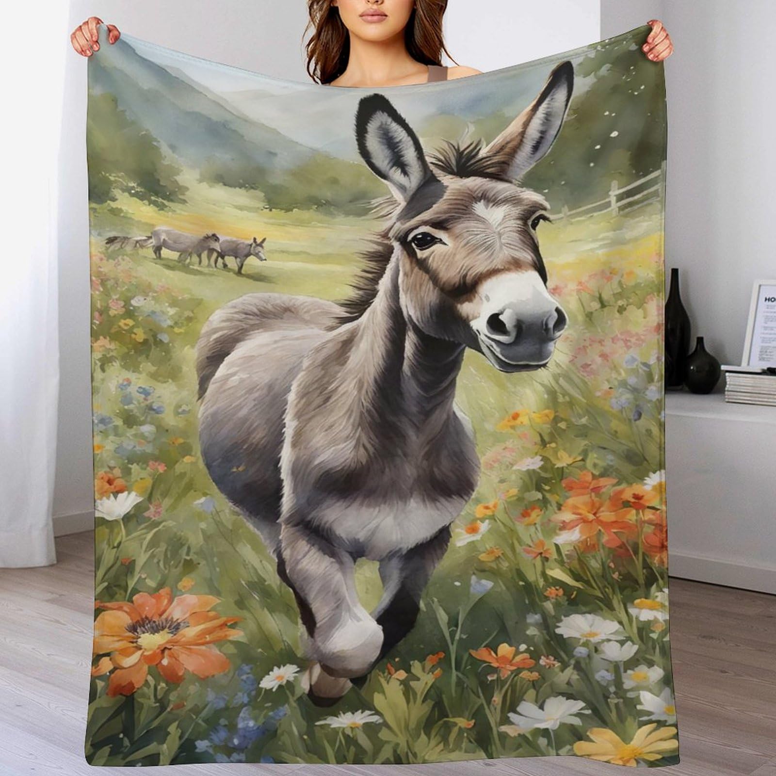 Couverture âne idéale pour soirées cocooning sur le canapé