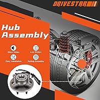 Vista 2 de DRIVESTAR 515143 - Conjunto de rodamiento de rueda delantera y cubo compatible con Lincoln Navigation 2011, 2012, 2013, 2014, Ford F-150/Expedition