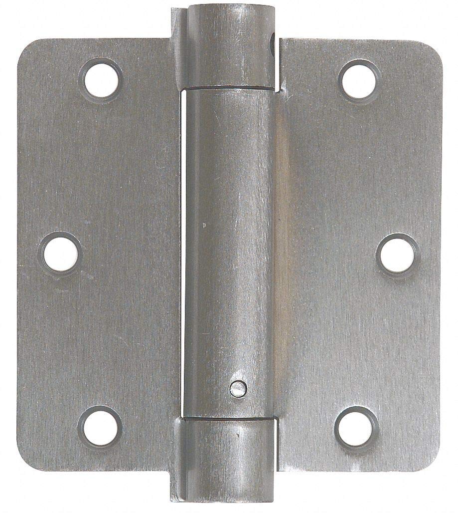 Satin Chrome Finish,Spring Hinge Compatible Holes, Rounded Corners 3 1/2 in X 1 3/4 In-2040001229