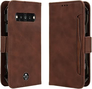 Cover Compatible with Kyocera Torque G06,Compatible with Kyocera Torque G06 KYG03 [Dual Card Slot][Flip Stand][Phone Case][Magnetic Clasp] Wallet Brown