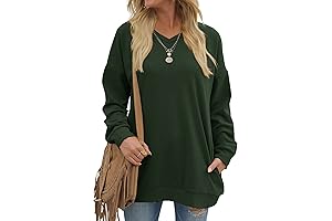 OFEEFAN Oversized Women's Sweater With a V Neck