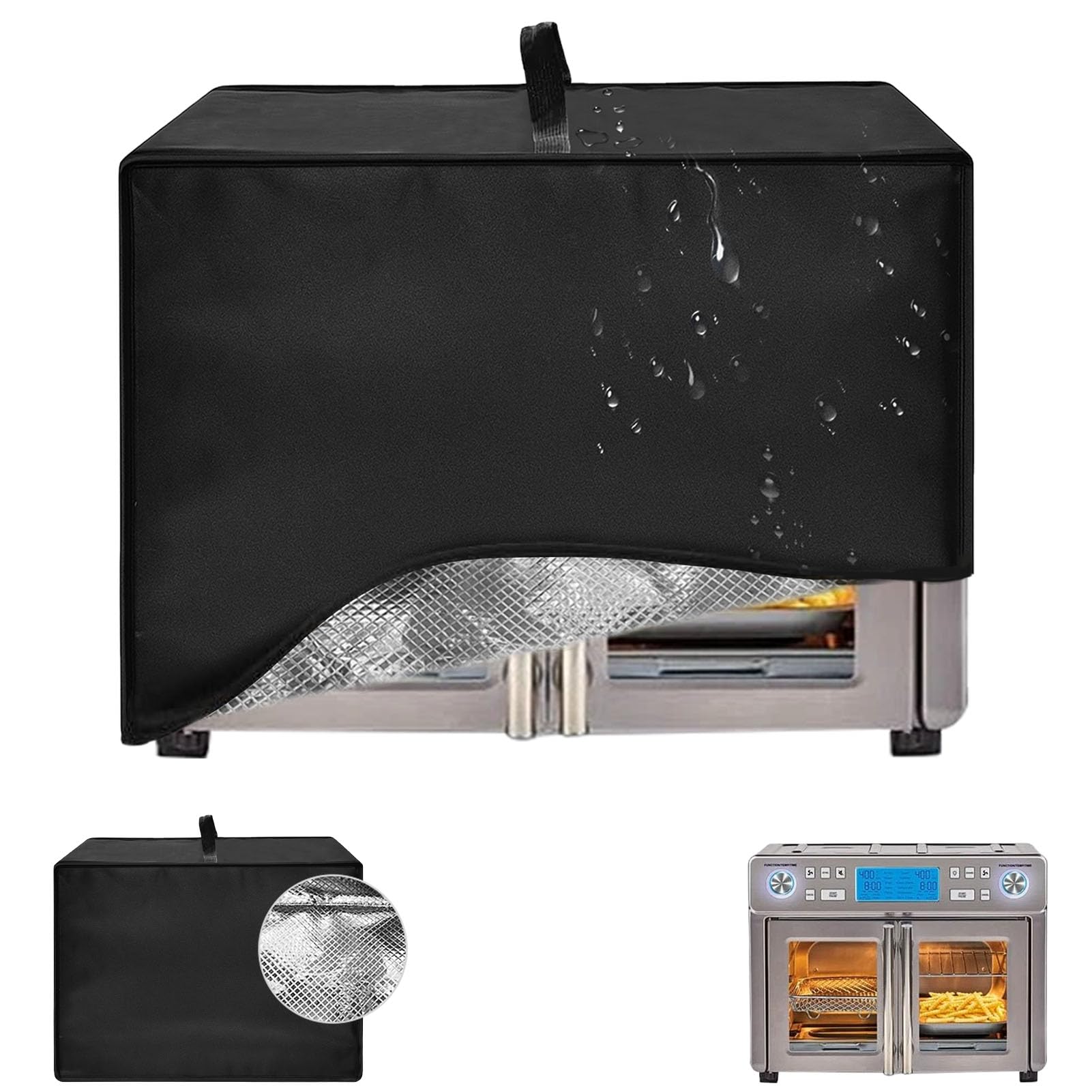 Toaster Oven Air Fryer Cover, 17.7"×15.4"×13.8",Heat-Resistant Waterproof Dust-proof Kitchen Appliance Covers Compatible For Emeril Lagasse Dual Zone 360 Air Fryer Oven 25 QT