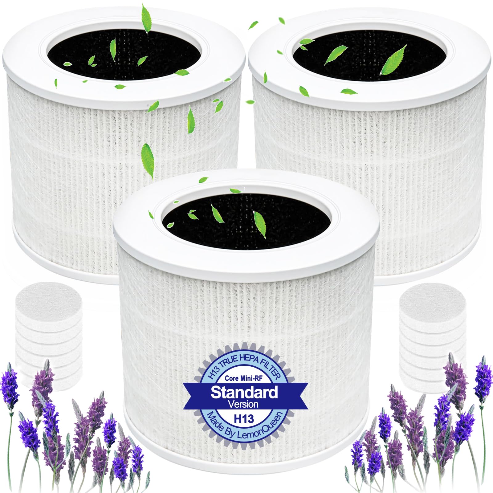 3-Pack Core Mini Replacement Filter Compatible with LEVOIT Core Mini Air Purifier,Core Mini-P,3-in-1 High Efficiency Filter, Mini-RF Filter with Activated Carbon,Part #Core Mini-RF Filter Replacement