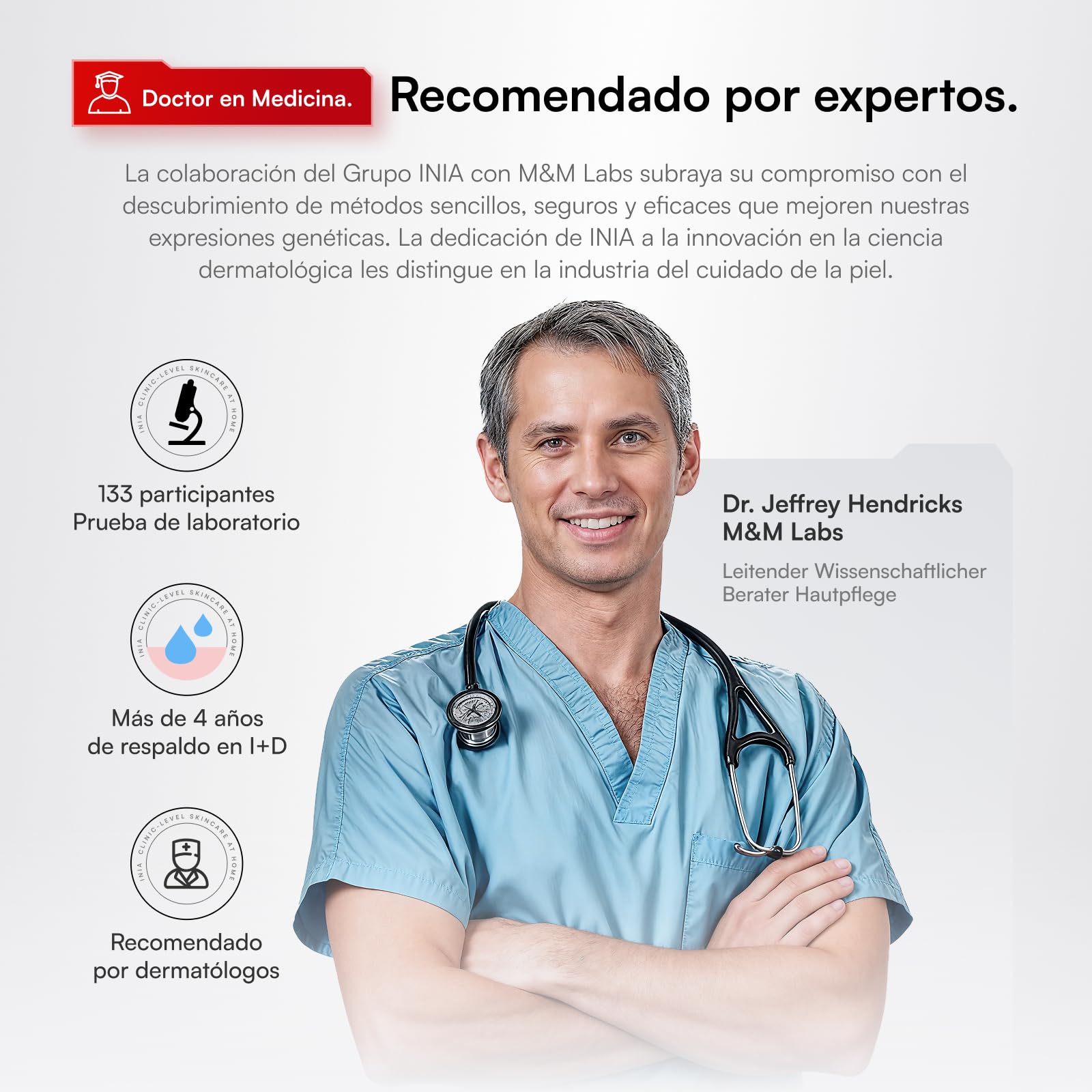INIA GLOW Máscara LED Facial y Cuello, Luz Roja, Amarilla y Azul, 4 Modos | Cobertura total rostro y cuello, Batería recargable, Temporizador 10–30 min, Apagado automático, Rutina cuidado en casa