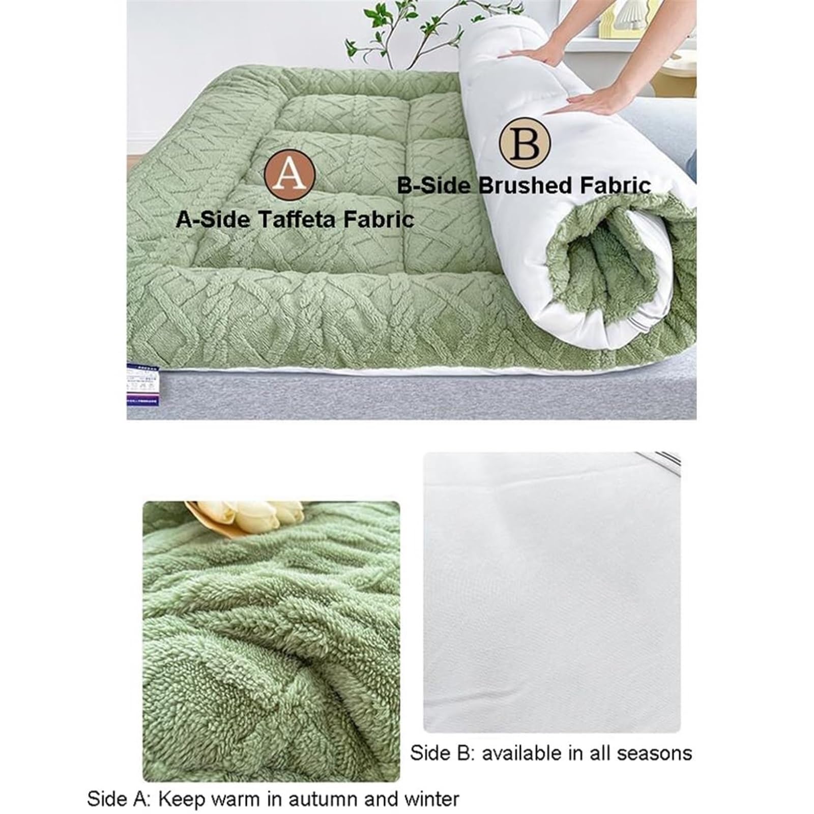 Materasso Futon Giapponese Pieghevole Per Pavimento - Morbido E Comodo Per Massaggio, Tatami E Relax