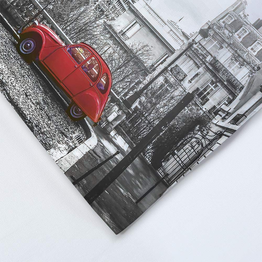 Funda Nórdica Juego De Cama Suave Transpirable Poliéster-Algodón Ciudad Famosa 1 Funda Nórdica + 2 Fundas De Almohada 48X74cm (Paris,(220x 240cm)-Cama de 150/160)