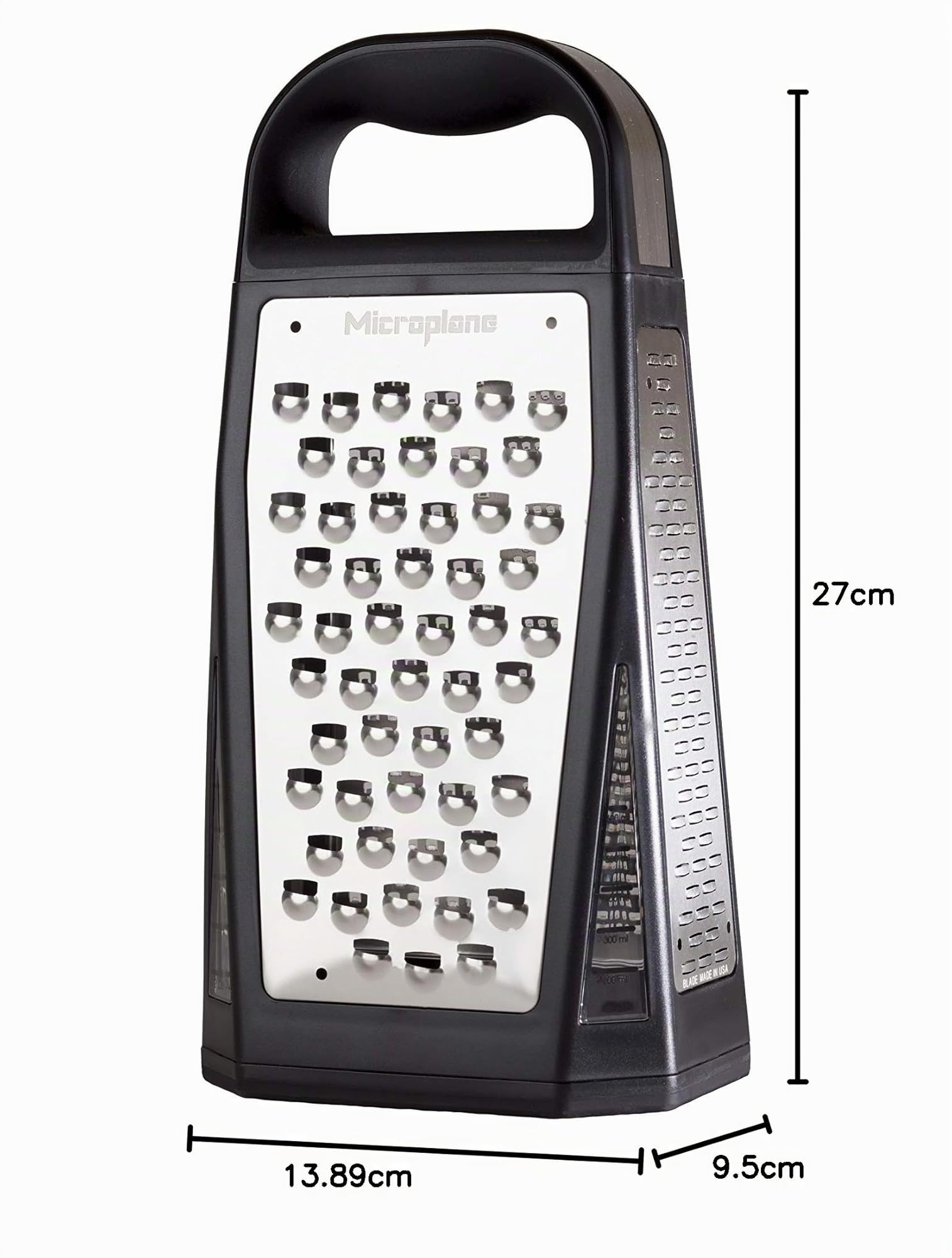 Microplane Râpe Multi-Faces Elite avec 5 Styles de Lames: Fine, Gros Grains, Ultra Gros Grains, Double Tranchant et Coupe Large - Râpe de Cuisine avec des Lames en Acier Inoxydable