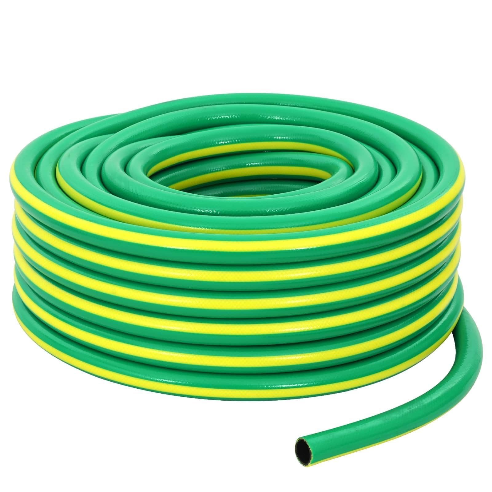Yuoghrtfe Green 5-Ply Pvc Garden Hose 1 Inch 30M, Abrasion And, Lightweight Kink-Proof Design For Watering, Car Washing, And Outdoor Cleaning