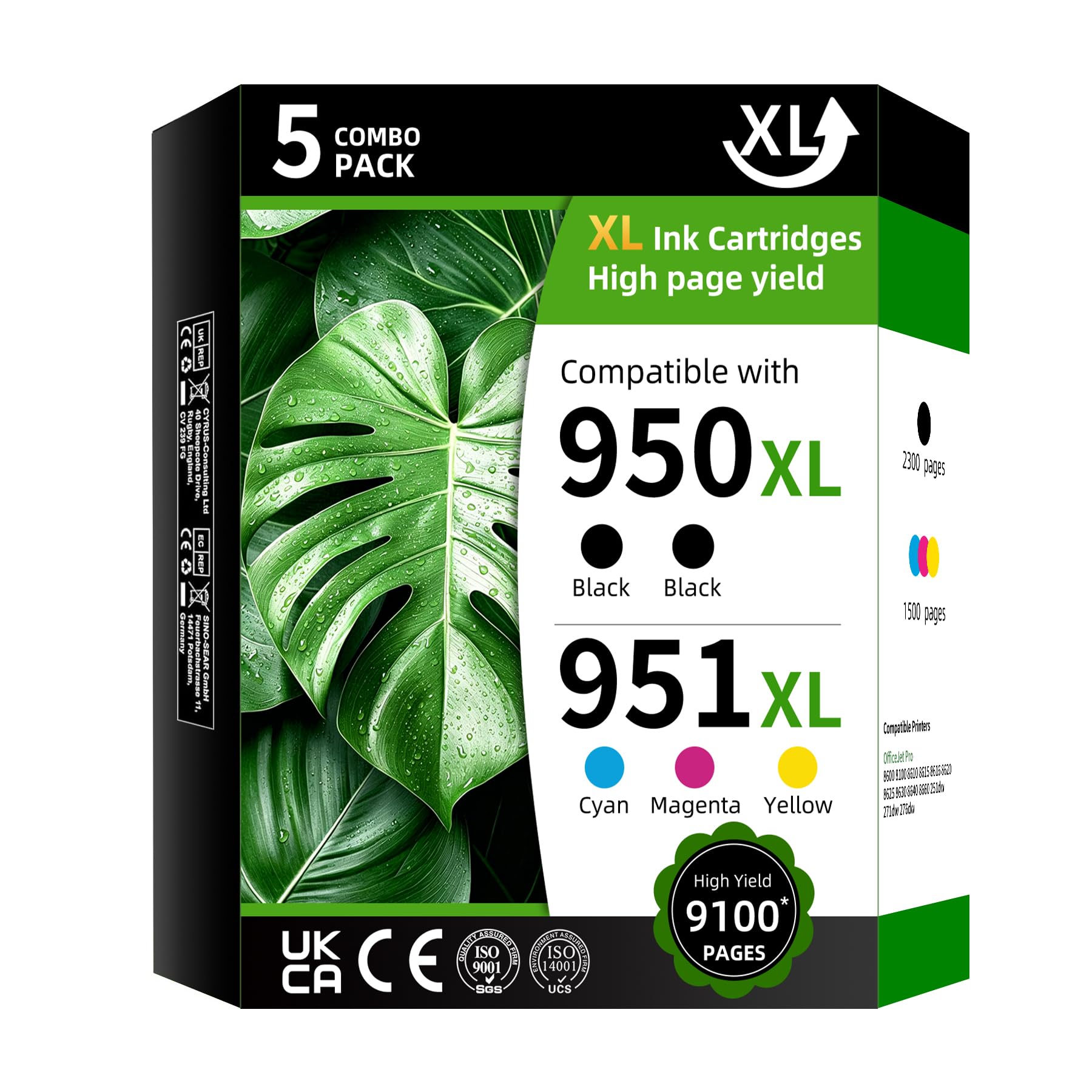 Photo 1 of Repeka 950XL/951XL High Yield Ink Cartridge, 5 Pack