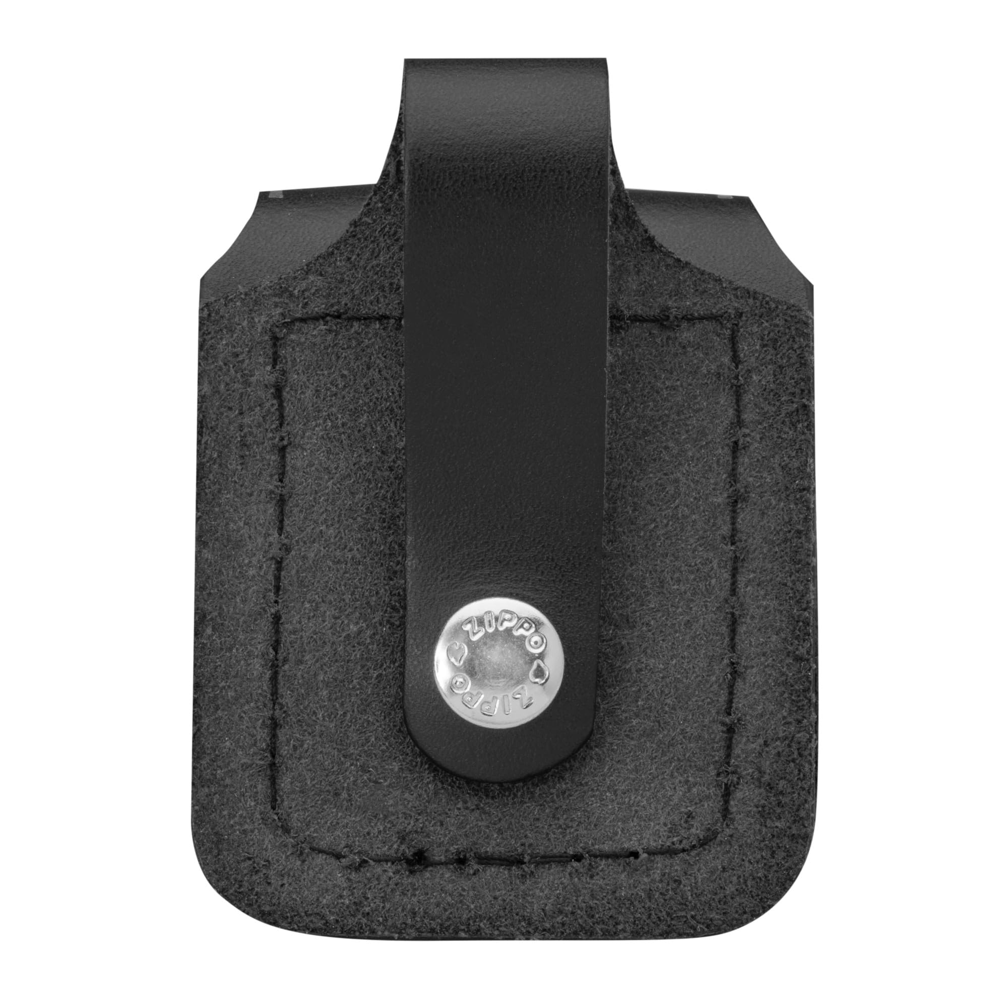 Zippo - Pochette De Ceinture pour Briquet Tempête, en Cuir Noir, Pochette Pratique avec Boucle