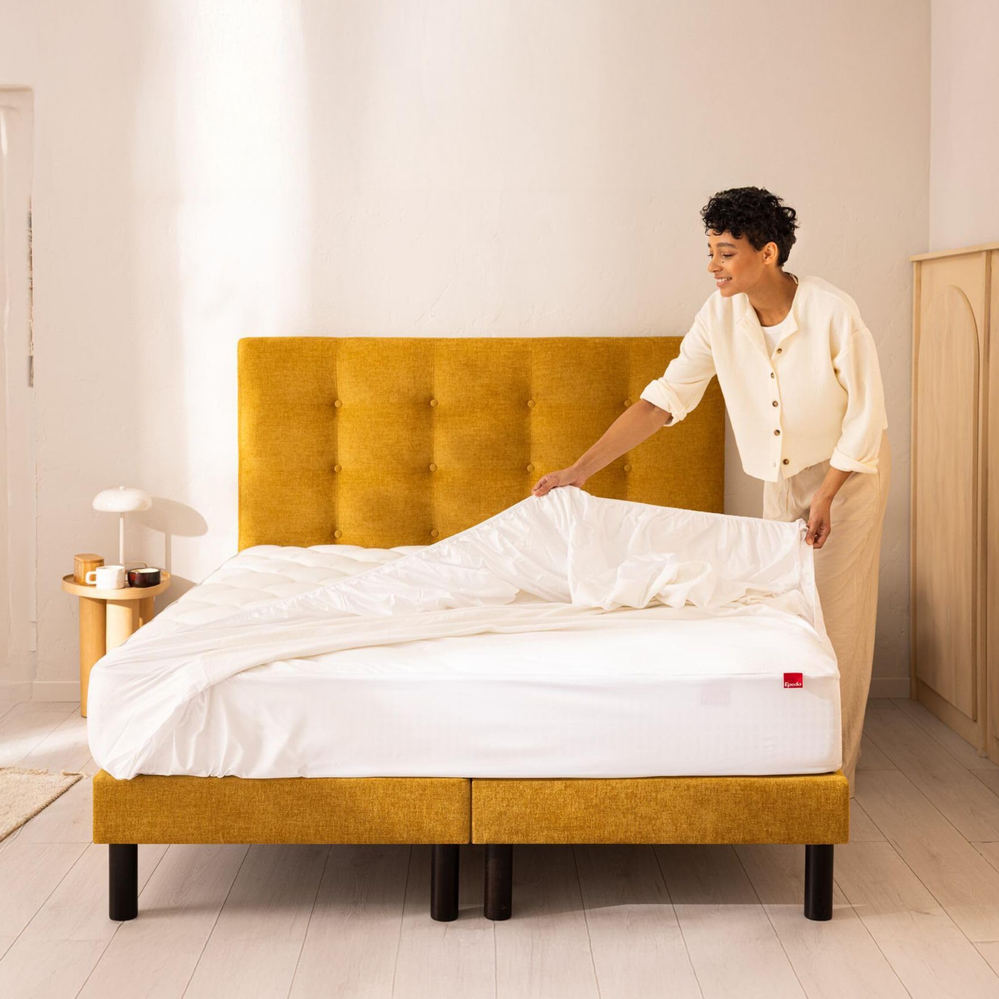 Protège matelas Epeda Quietude 160x200 absorbant au coton respirant