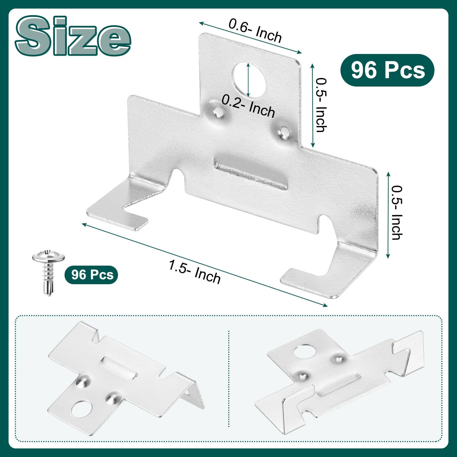 PATIKIL 96 Pcs Recessed Light Clips Downlight Housing C Clips - Image 2