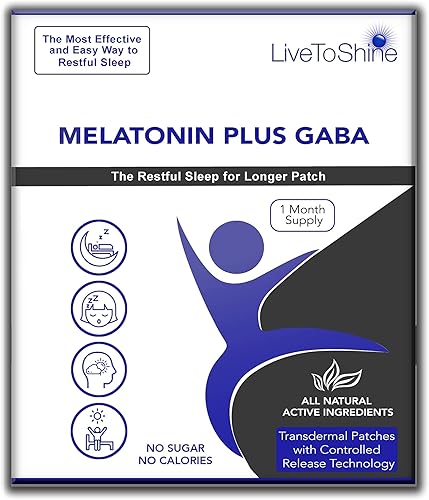 Natural Sleep Aid Melatonina & GABA Patch - Mejora la calidad del sueño - Calmante y relajante - Duerme más tiempo despierto renovado - Ayuda al jet