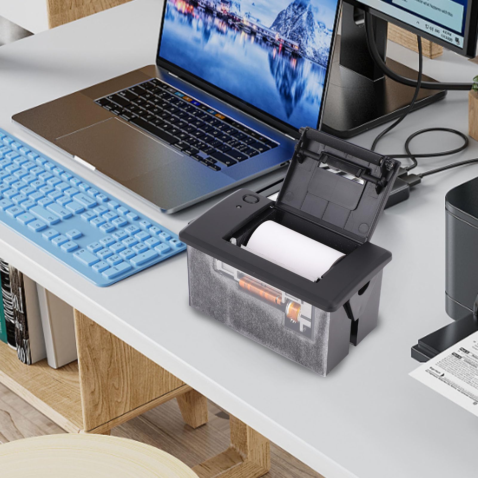 Termiczna drukarka pokwitowań SustVita 90 mm/s 58 mm z zestawem poleceń ESC/POS, wbudowanym modułem drukarki termicznej do urządzeń przemysłowych i zastosowań kioskowych