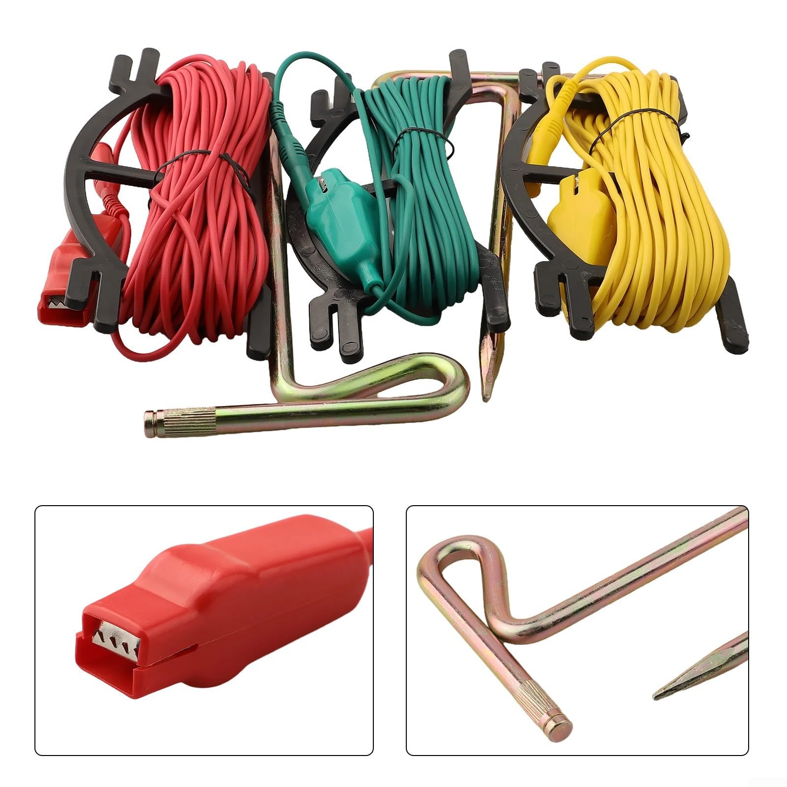 Medidor digital de resistencia a tierra, 220 x 270 x 100 mm, modelo DY4100, medición de engranajes de 3 posiciones, pantalla HD, lecturas rápidas para electricistas y uso industrial (A)