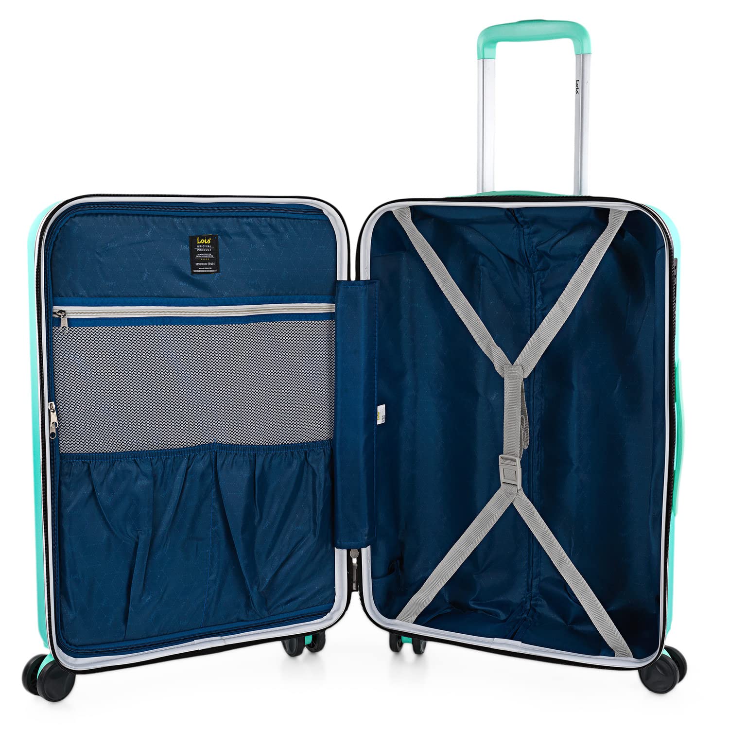 Lois - Maletas De Viaje rígidas Trolley con Candado de Combinación y 4 Doble Rueda 360° Set Maleta De Viaje Ligeras y Resistentes Extensible