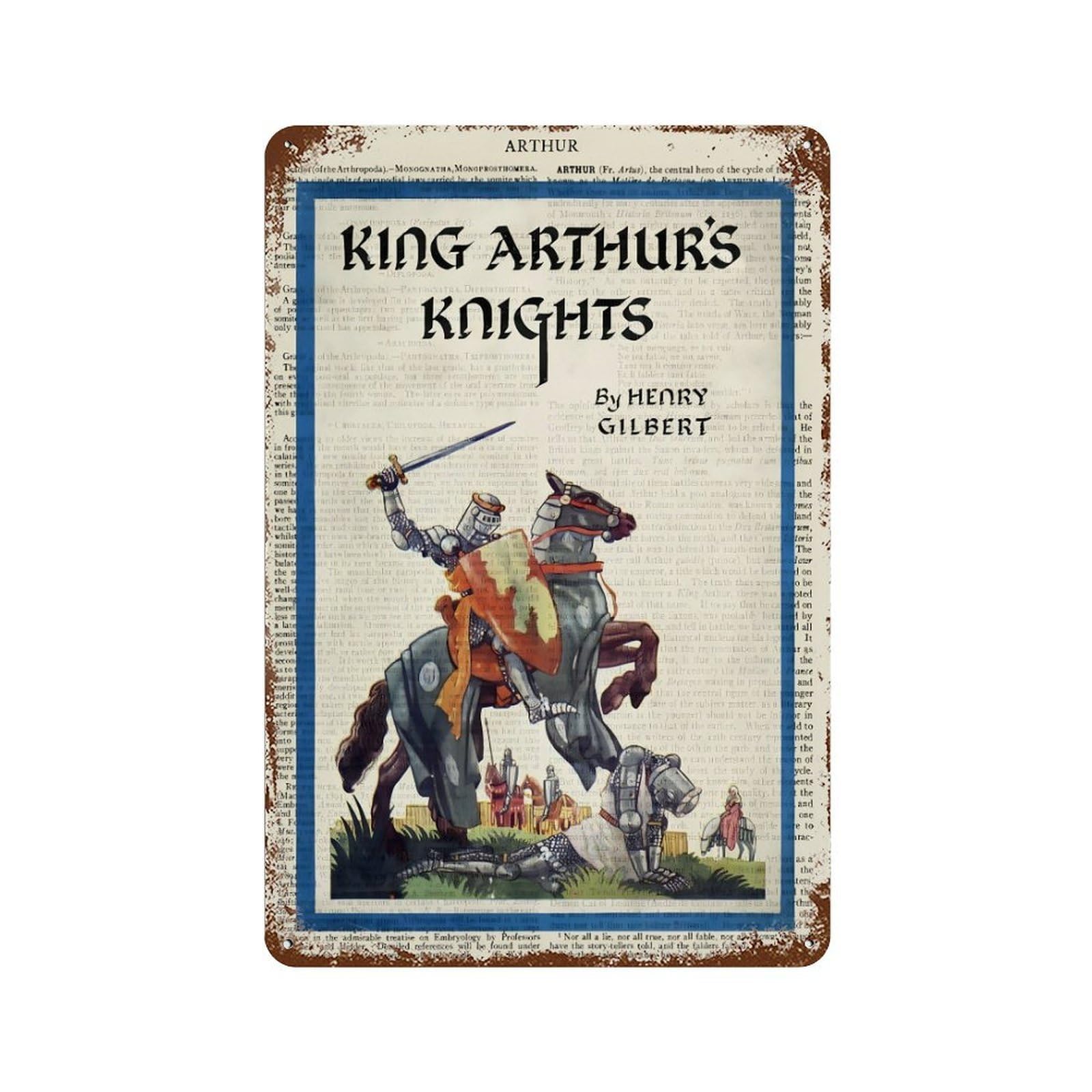 xiaoxiaoshen Howard Pyle King Arthurs Knights Wall Decor Art Metal Tin Poster Modern Home Decor Art Home Bar Shop Decorations Vintage Sign 30x20cm
