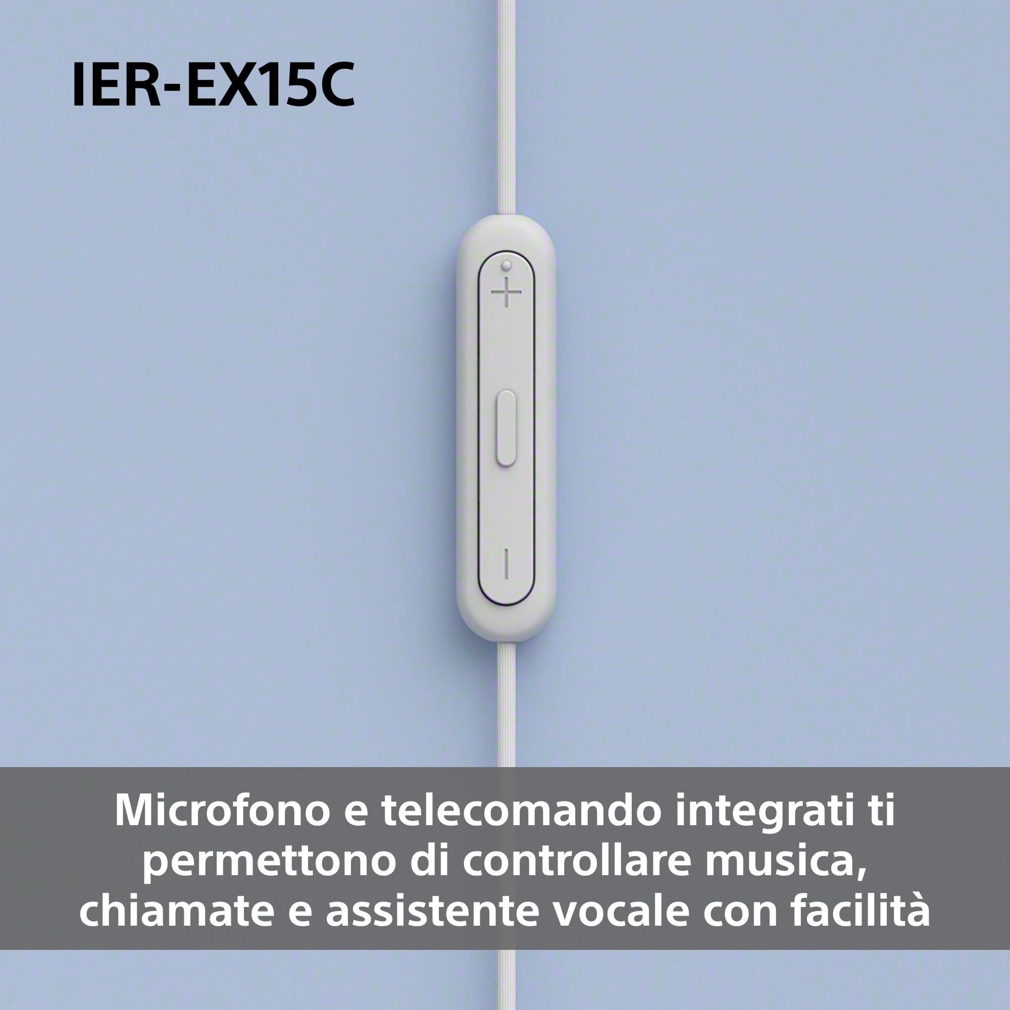 Sony IER-EX15C avec Micro – Écouteurs filaires USB-C pour Android, iPhone, Ordinateur Portable et PC – Câble Anti-enchevêtrement – Parfaits pour Les Voyages et Une Utilisation Quotidienne – Noir