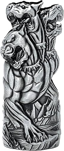 Funda de metal para encendedor BIC en tres cabezas perros Cerberus diseño estándar encendedor J6 funda soporte