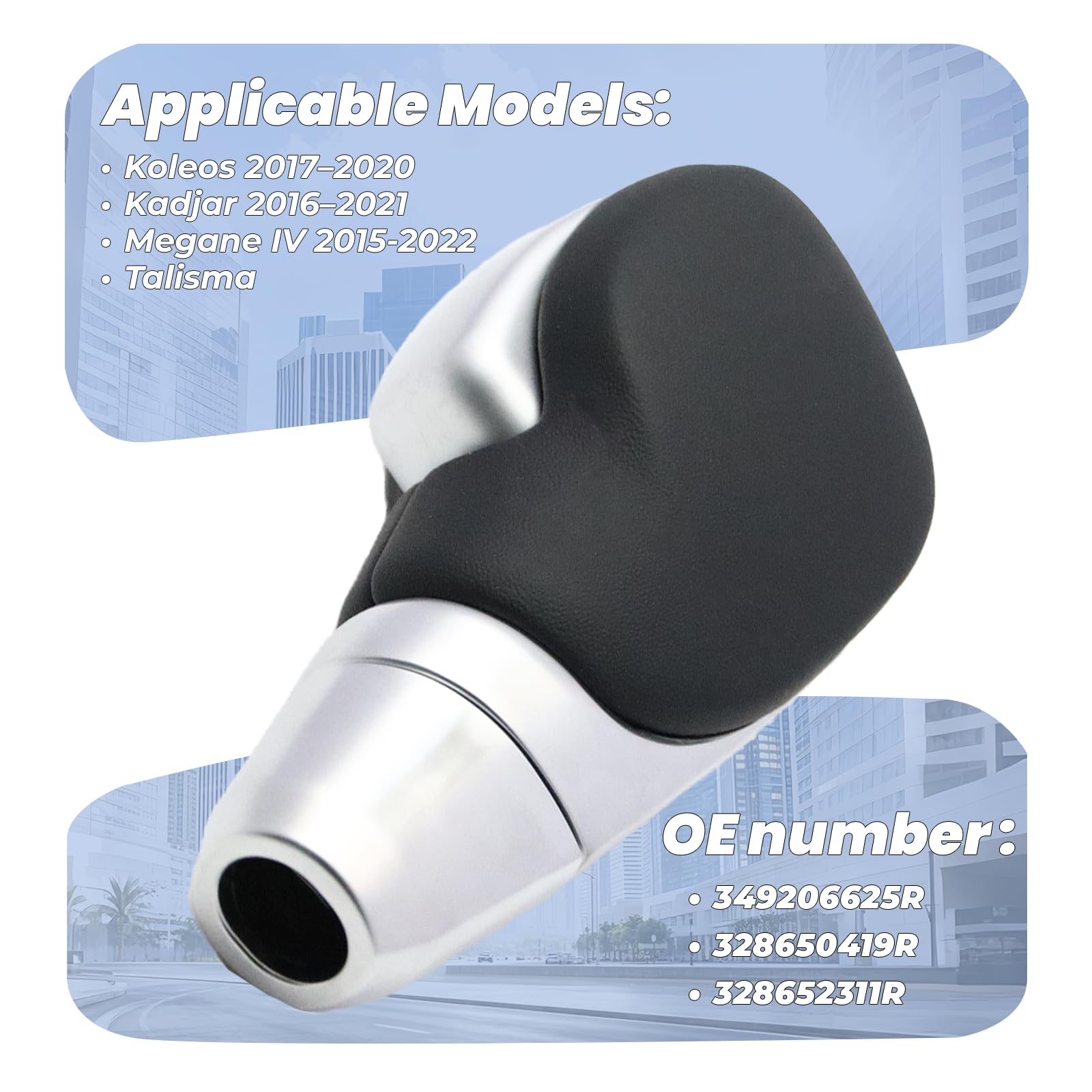 Pomello Cambio Automatico per Renault Koleos Kadjar Me-g-ane IV Talisman Pomello Cambio Auto Cromato Automatico 328652311R Leva Manuale 328650419R