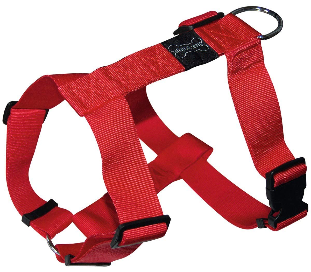 Wouapy Basic Line Harness for dog Red Harness in 20 mm width for thorax of 52/80 cm