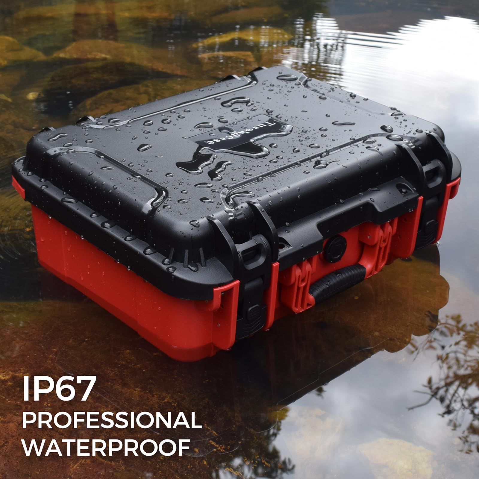 Wasserdichte Hartschalen-Tragetasche für Milwaukee M18 Hotshot Starthilfe 3841-20, maßgeschneiderte Schaumstoff-Schutz-Aufbewahrungsbox für Starthilfe + 1 M18-Batterie, robuster Reise-Organizer (nur