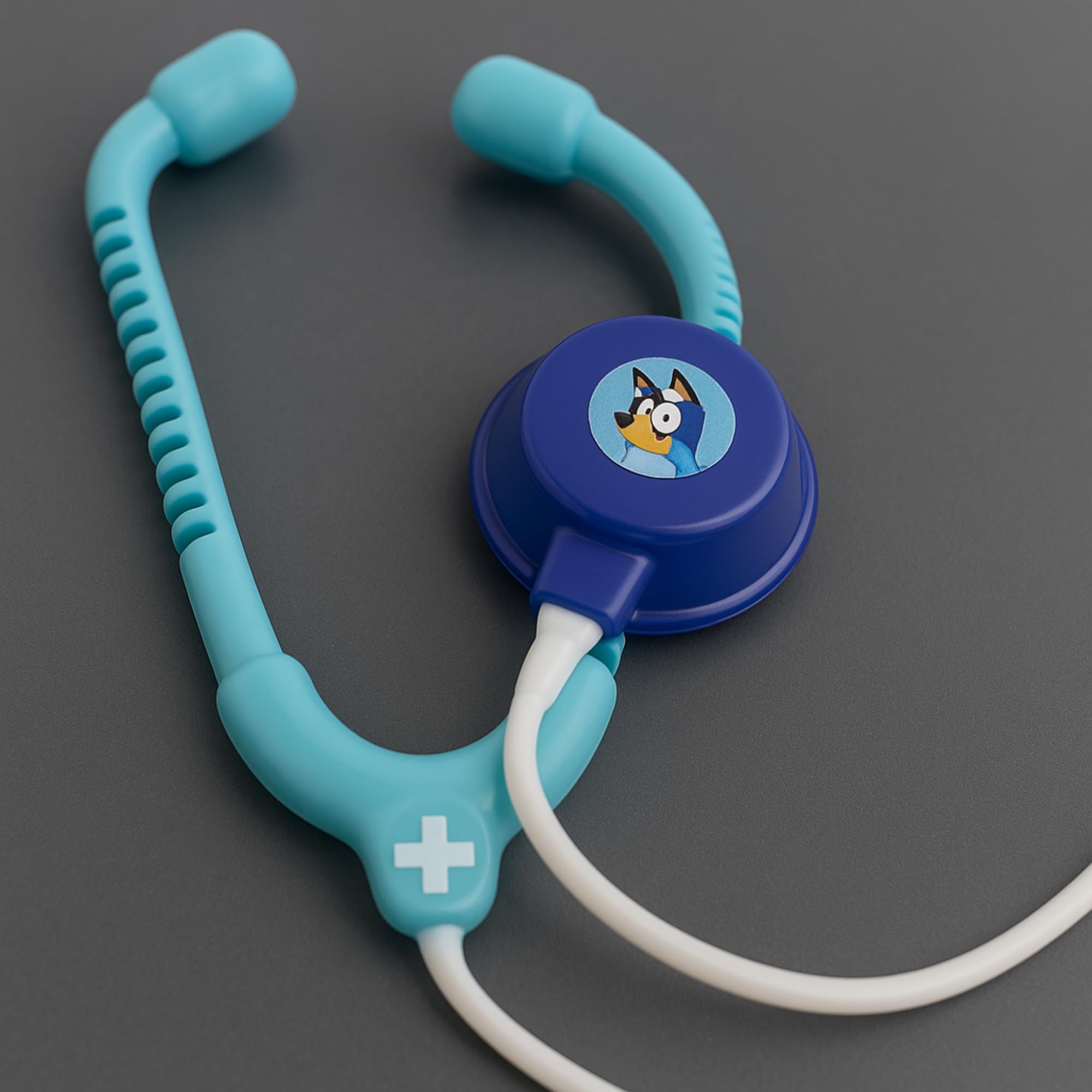 5 Pcs Bluey's Medical Case for Kids - Doctor Toy Set including Stethoscope, Thermometer, Syringe & More, Child-size - Image 4
