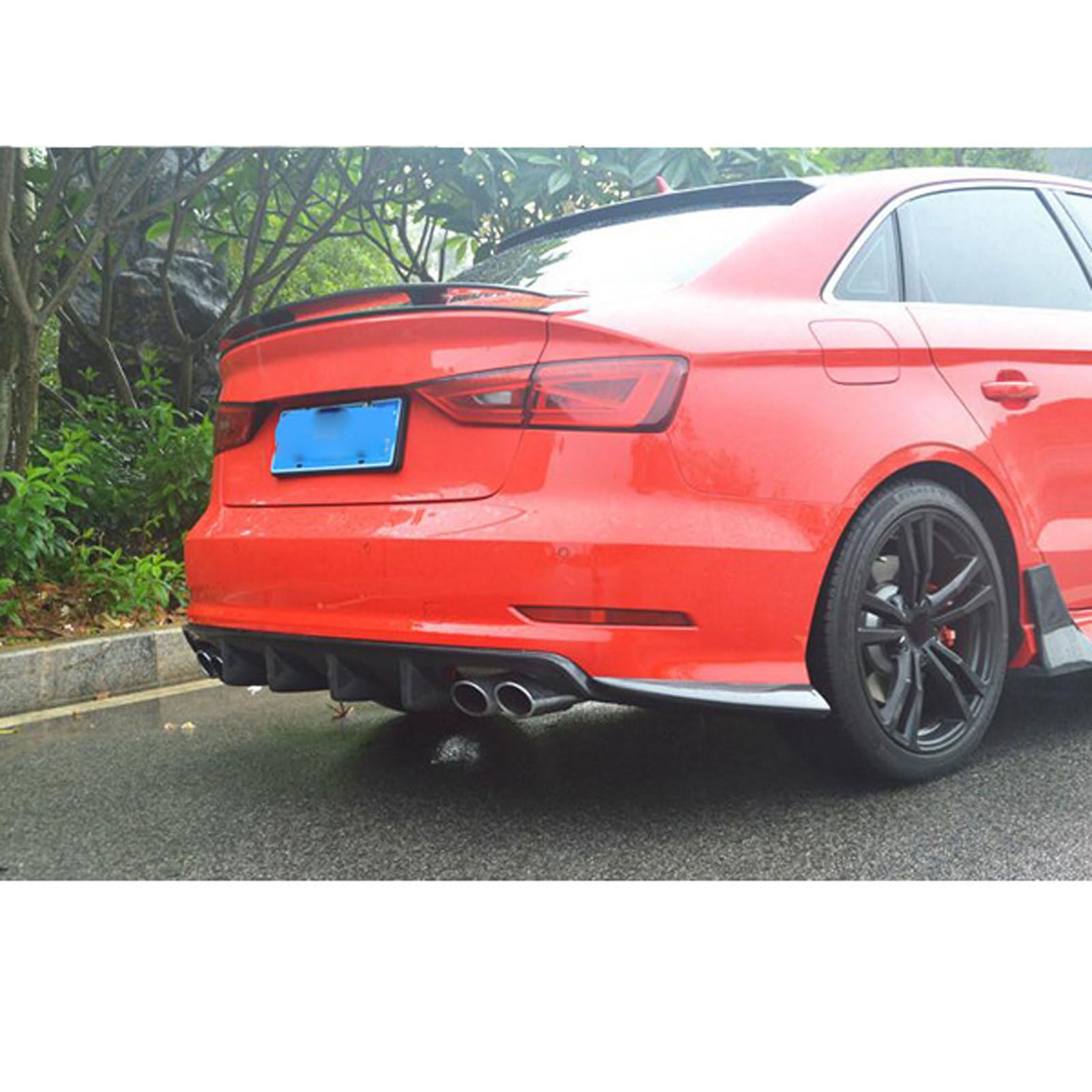 Car Rear Bumper Diffuser Lip for Audi S3 RS3 2014 2015 2016,Rear Diffuser Bumper Lip Splitter Spoiler Rear Bumper Rear Lip Diffuser Rear Spoiler