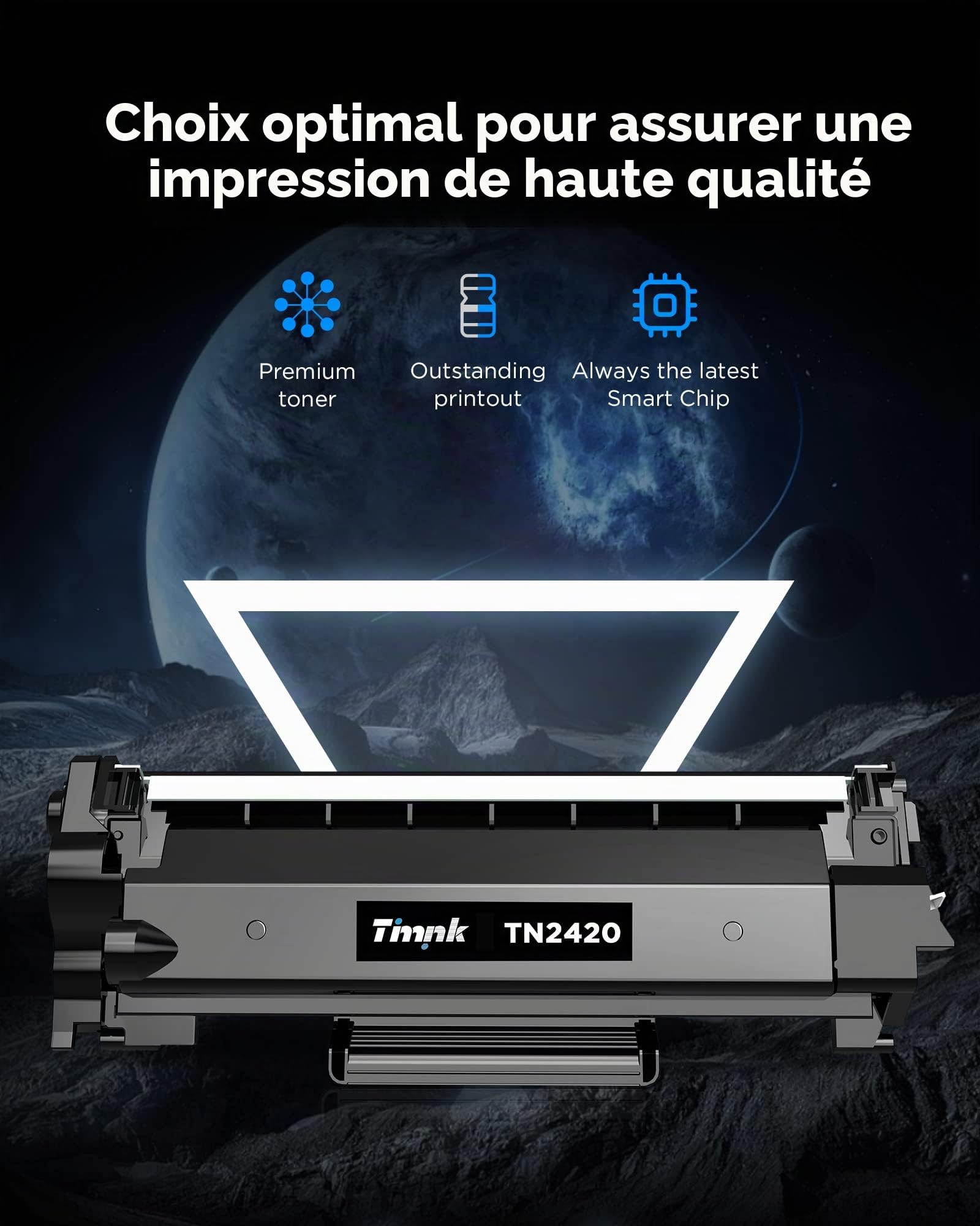 Toner TN2420 Compatible pour Brother MFC-L2710DW, 2 Noir | Compatible avec Brother TN2420 TN2410 MFC-L2710DW L2710DN DCP-L2510D L2530DW L2550DN HL-L2310D L2350DW L2370DN L2375DW.