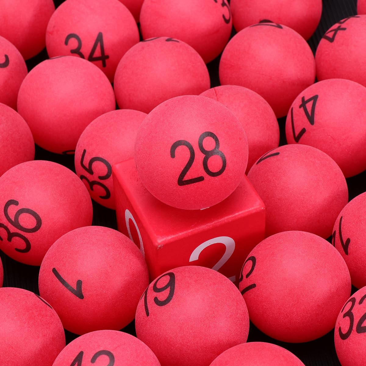 Toyvian 100 bolas de lotería con números del 1 al 100 bolas de bingo numeradas coloridas pelotas de ping pong pelotas de juegos de cerveza pong bolas de fiesta juego de fiesta juego de beber