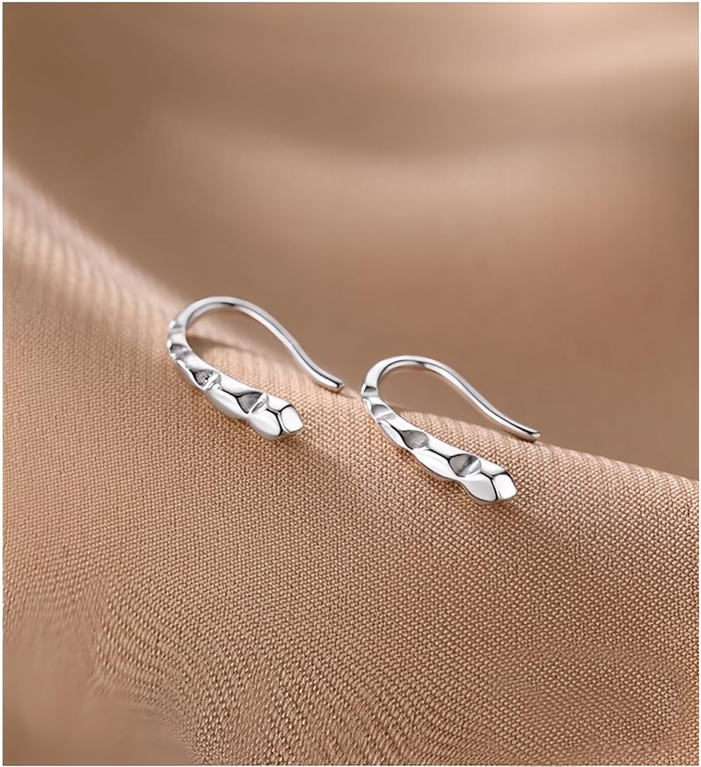 Solid 925 Sterling Silver Teardrop Earrings Drop for Women Teens Waterdrop Earrings Small Hook Earrings - Image 5
