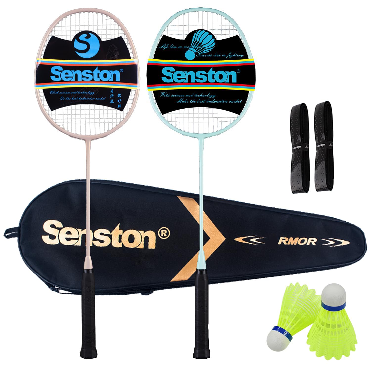 Senston Graphite Badminton Rackets Set Of 2 Badminton Set For Outdoor Backyards Gym, Lightweight Badminton Rackets 2 Pack, Pink And Green (B0C7GBNQR4) Amazon Price History, Amazon Price Tracker