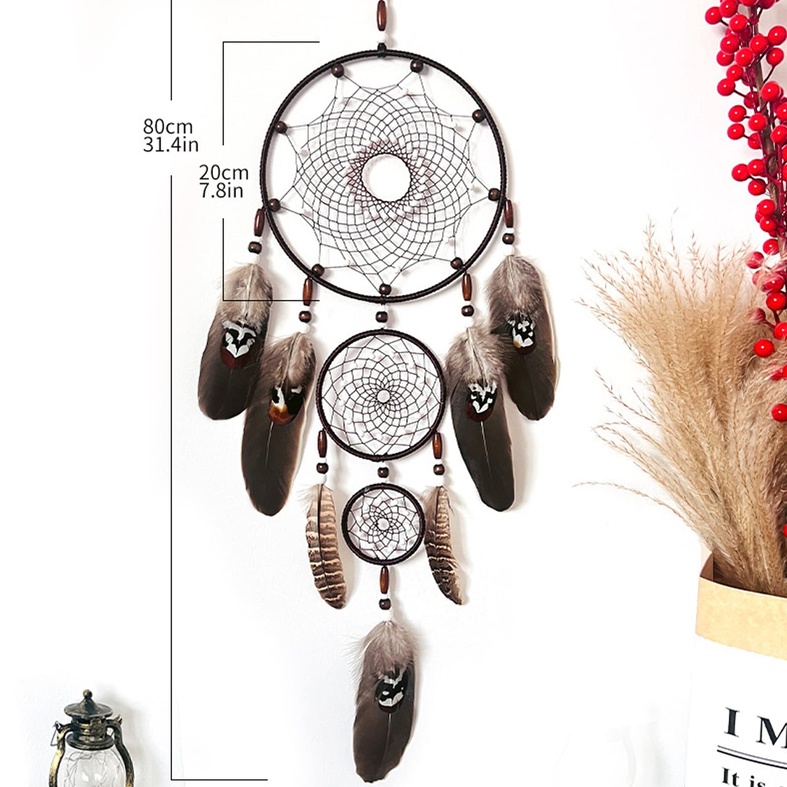 Atrapasueños para niñas, decoración de habitación bohemia, colgante de pared moderno para dormitorio, sala de estar y oficina, regalo único para amigos, diseño morado