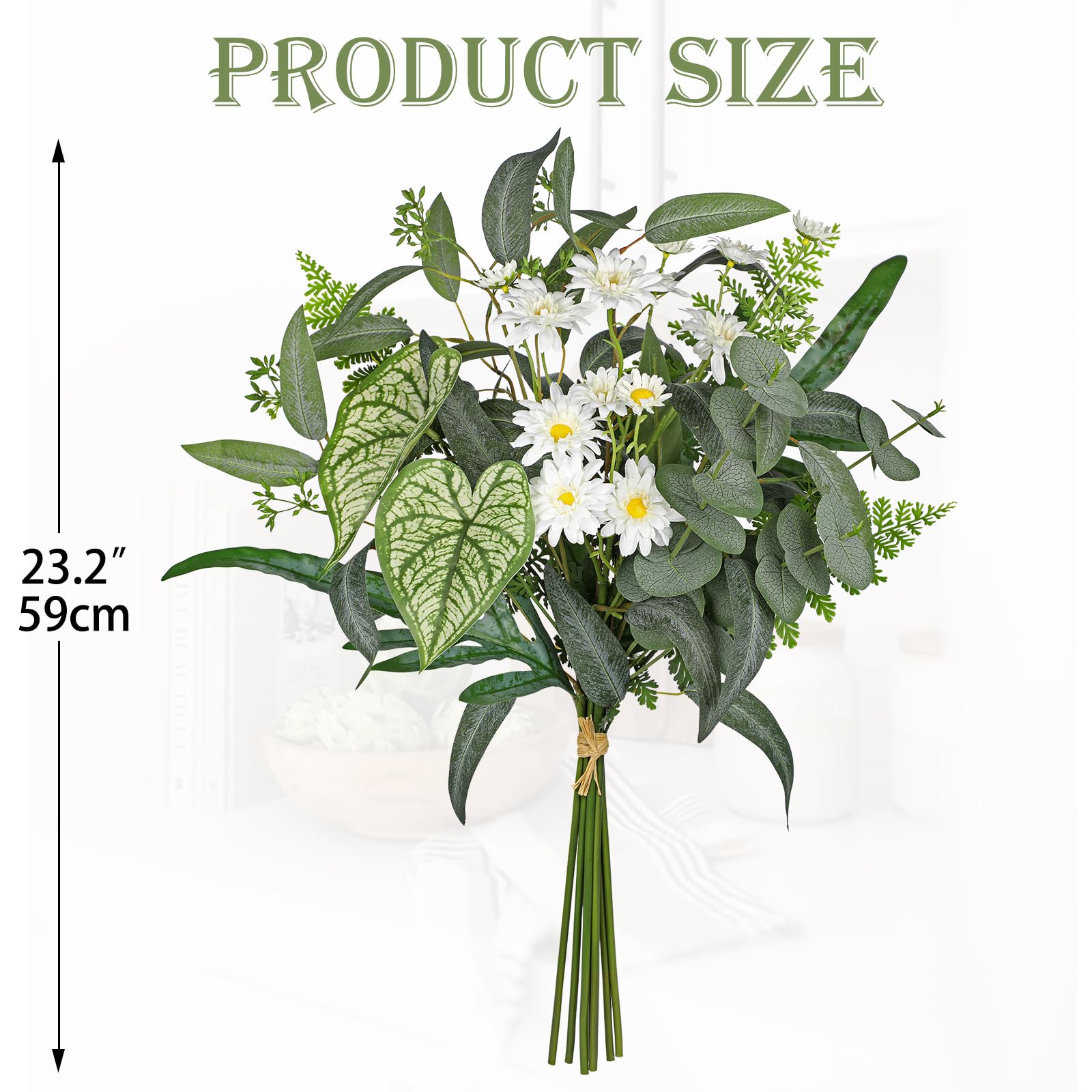 Arborus Fake Greenery Eucalyptus Stems Bouquets - Image 2