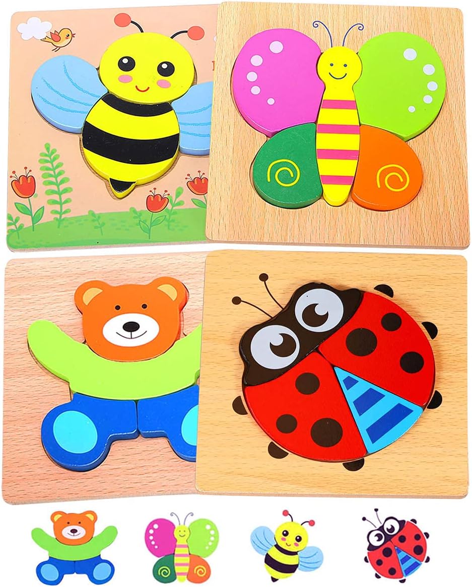 Toddler Wooden Puzzles for 2 3 Years Old Boys & Girls