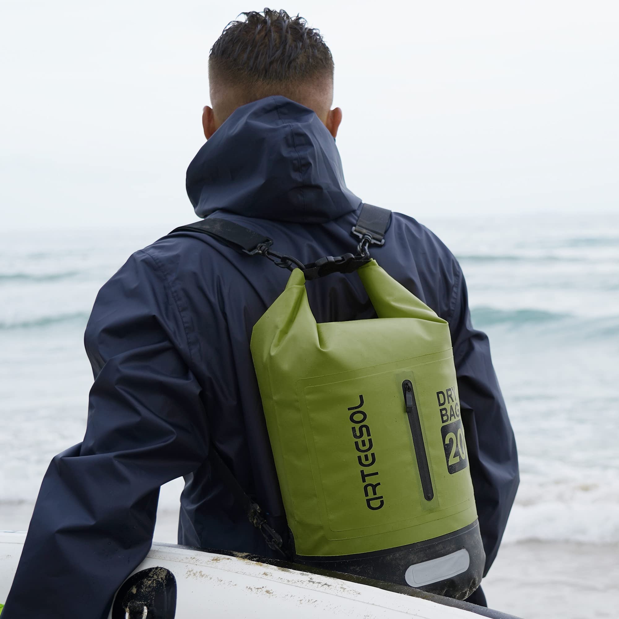 Blackace arteesol Borsa Impermeabile 5L/10L/20L/30L Waterproof Dry Bag Zaino Sacca Stagna con Doppia Tracolla per Nuoto Kayak Canottaggio Pesca Viaggiare in Bicicletta Spiaggia