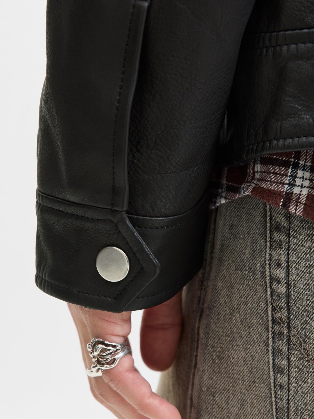 JACK & JONES Męska kurtka skórzana Jjecasablanca Ln, czarna, xx_l, czarny, XXL