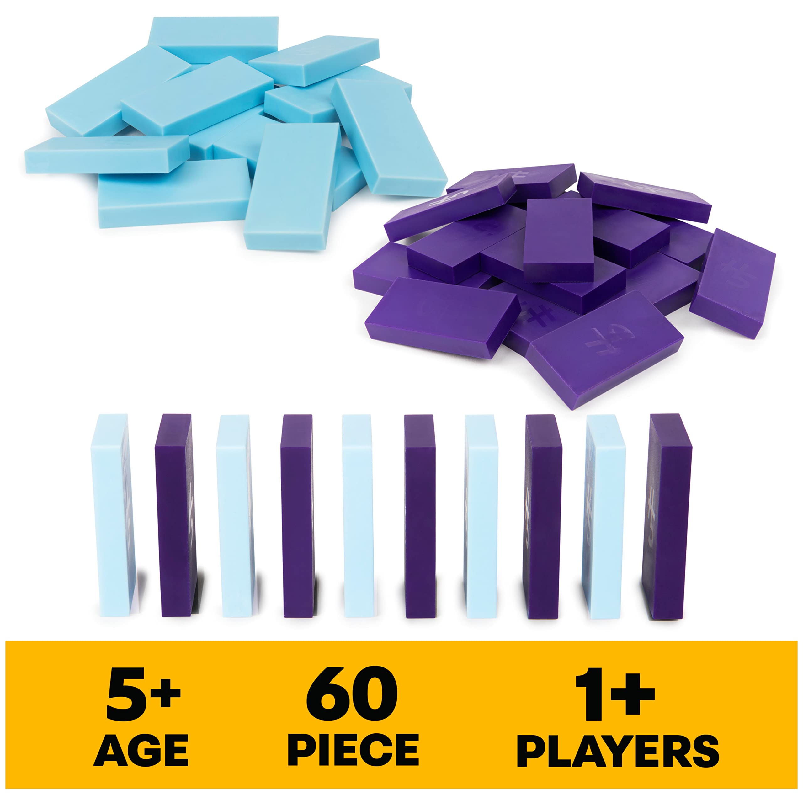 Spin Master Games H5 Domino Creations, 60-teiliges blau/lila Set von Domino Artist Youtuber Lily Hevesh klassisches Familienspiel, für Erwachsene und Kinder ab 5 Jahren