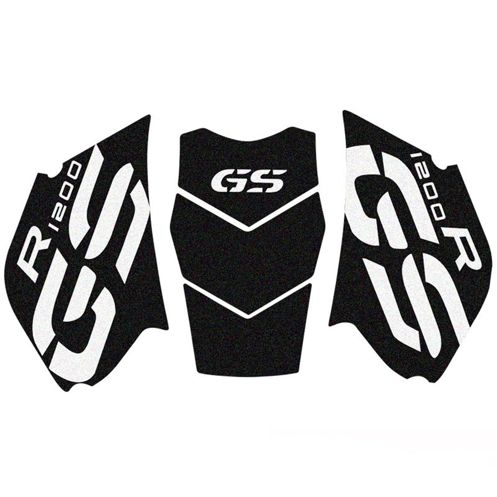 Dtypk White Decal Protection Motorcycle Fuel Tank Anti Skid Protection Sticker For Bmw R1200gs Adventure R1200 Gs Adv 2005-2012(White)