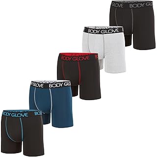 Body Glove Mens Boxer Briefs Multi Packs, Dry Fit Performance Value Underwear, Breathable Active Stretch Athletic Boxers
