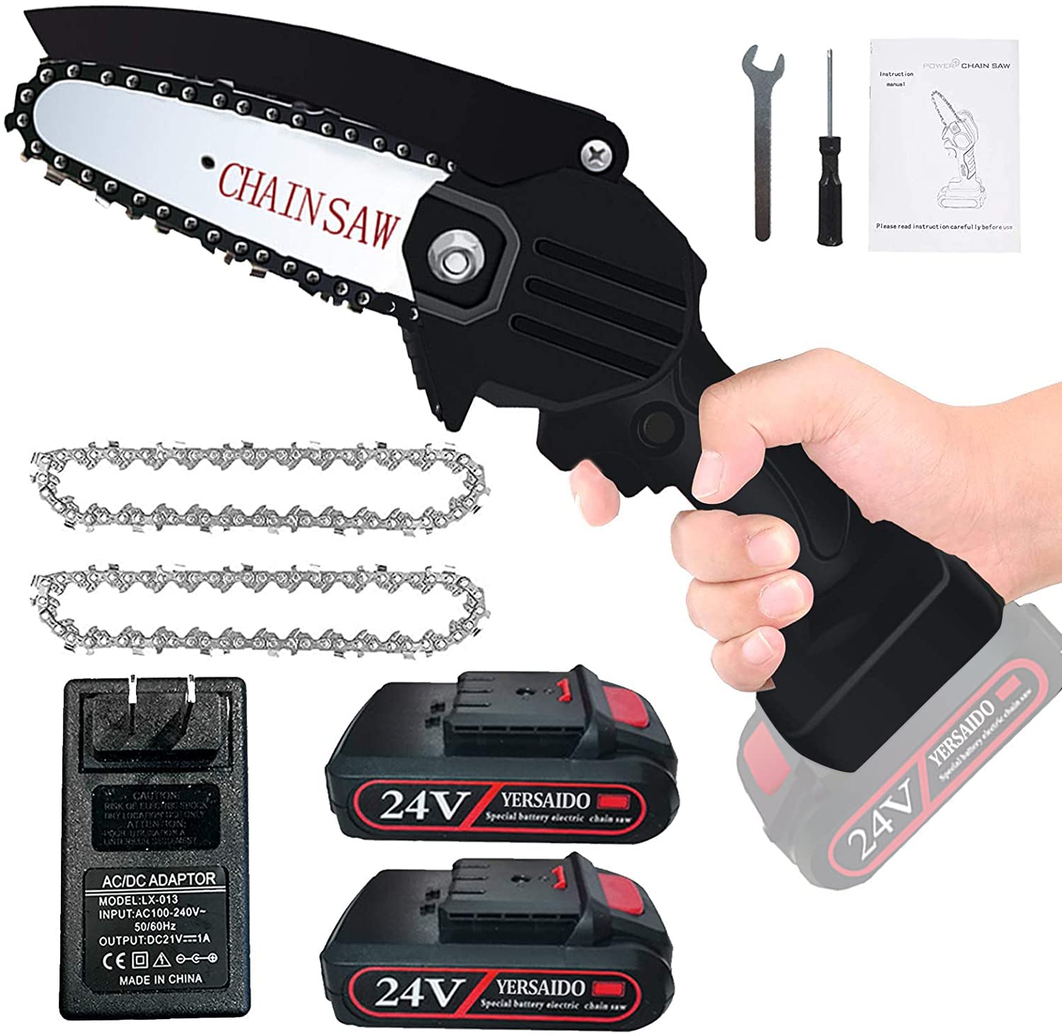 Buy Mini Chainsaw, YERSAIDO 4Inch Cordless Chainsaws Pruning Shears