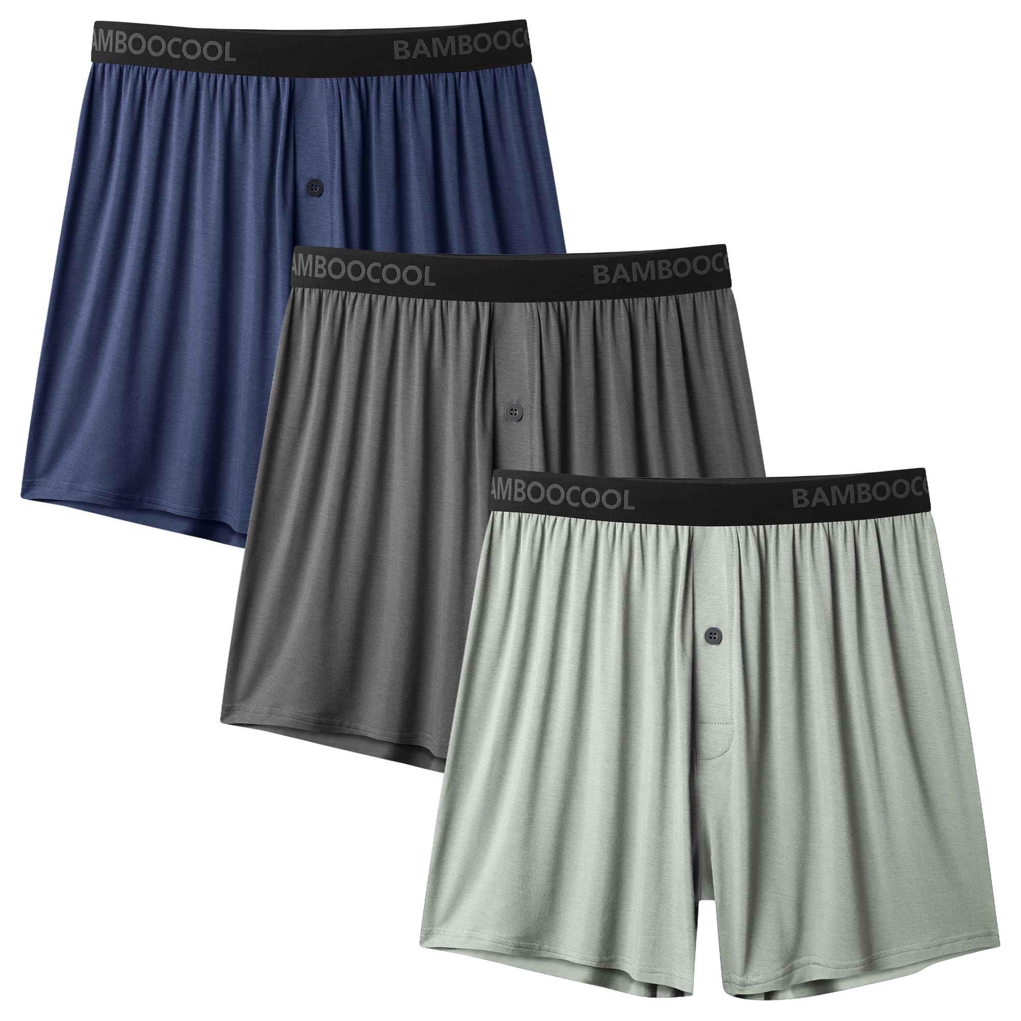 Mens Boxer Shorts Underwear Soft Comfortable Breathable Knit Boxers Short for Men (3 or 5 Pack)