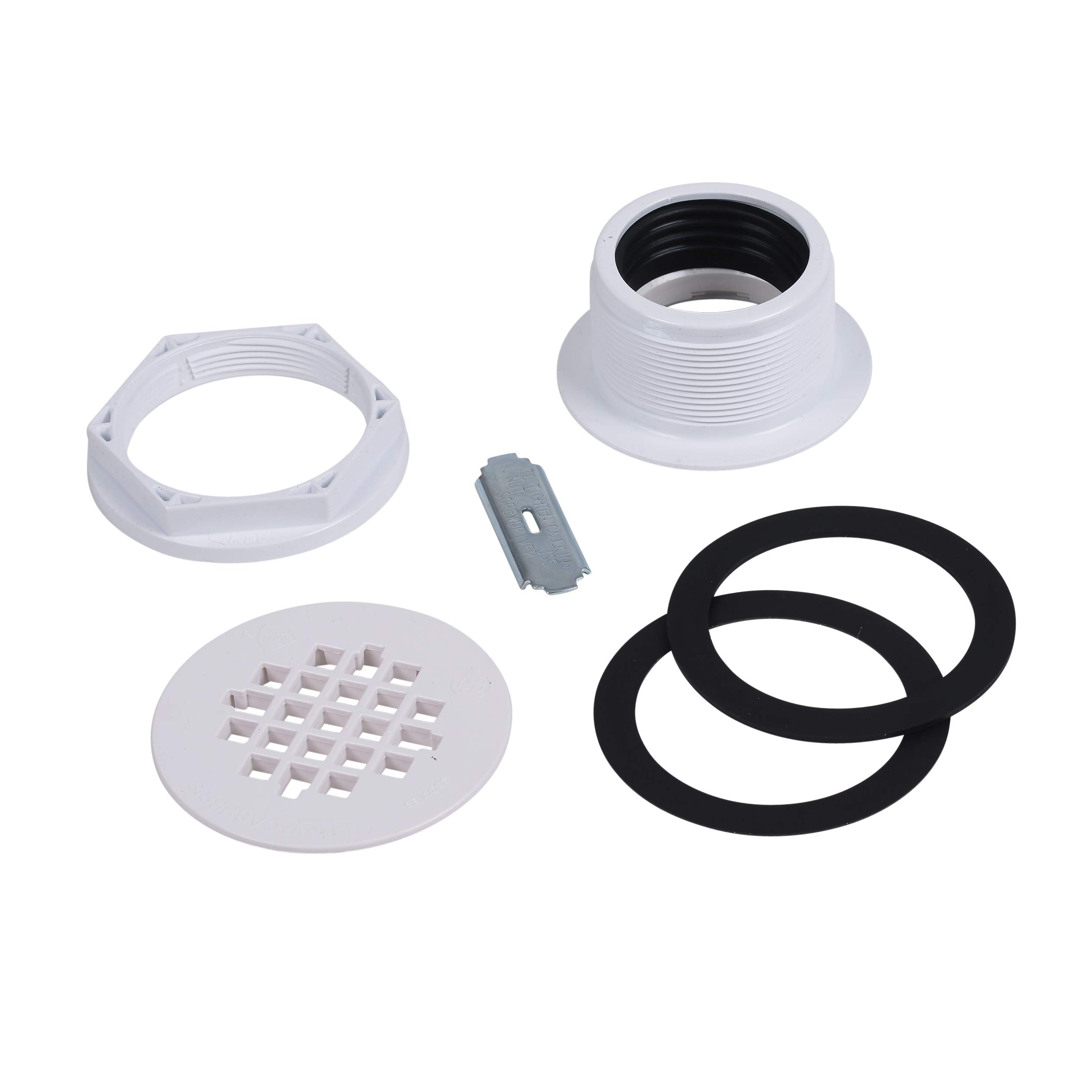 Oatey 42075 101 PNC PCW odpływ prysznicowy bez połączeń z plastikowym sitkiem, 5 cm