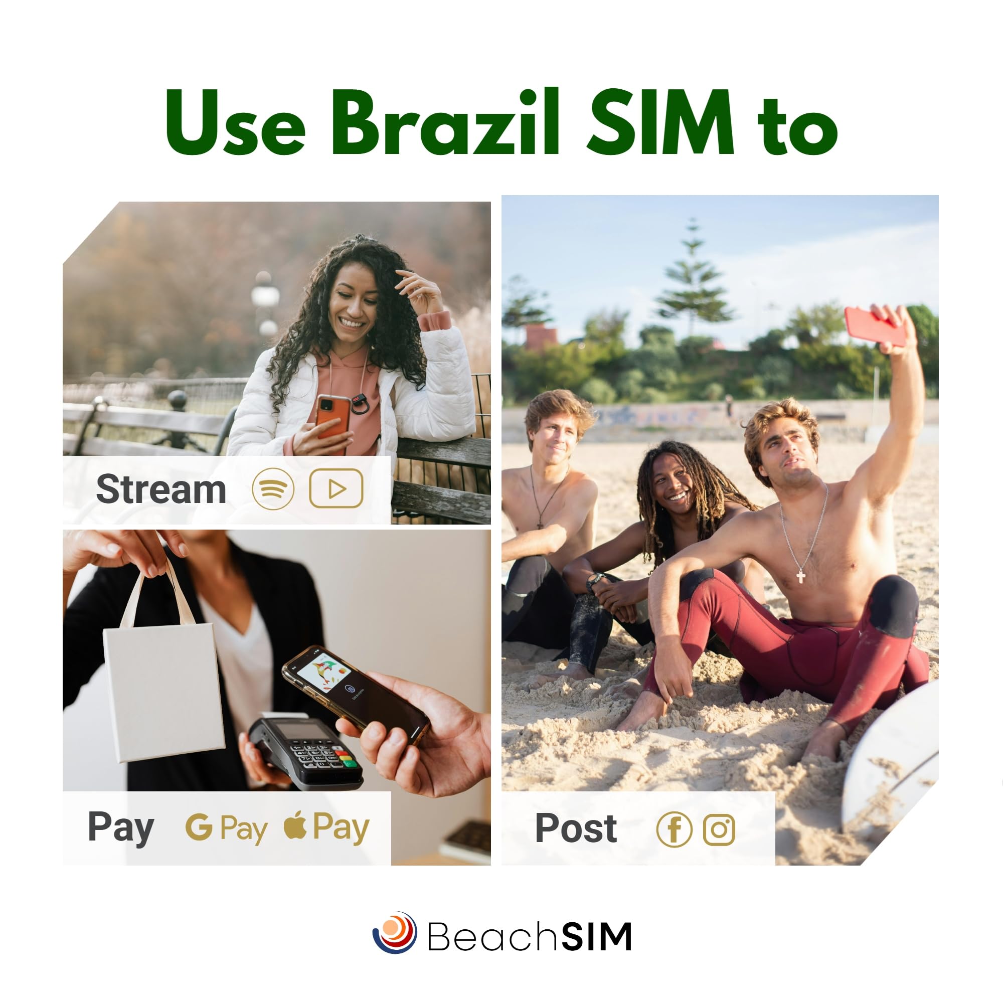 Carte SIM prépayée Brésil 30 Jours. 12 GB de données à des Vitesses 4G/5G. Données- Uniquement. Chili, au Pérou et dans 9+ Pays d'Amérique Latine.