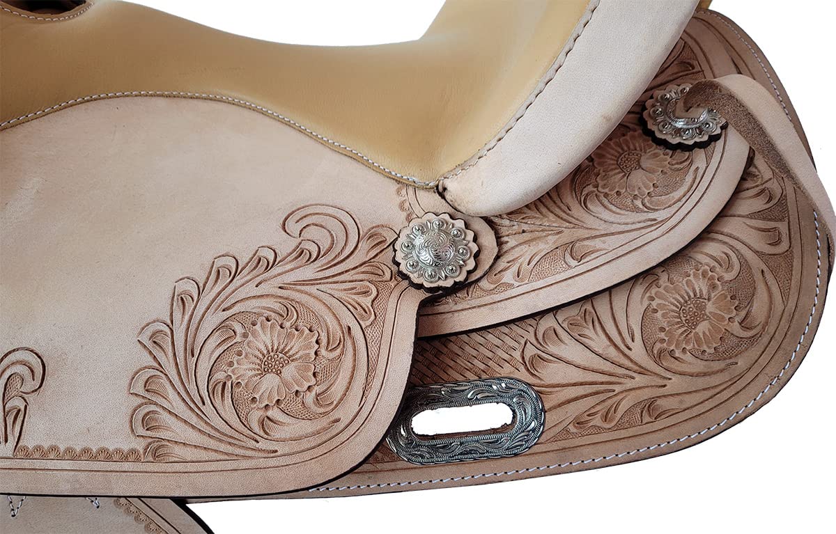 A&M Reitsport Sella western Dakota in pelle di bufalo intercambiabile, dimensioni: 17 pollici