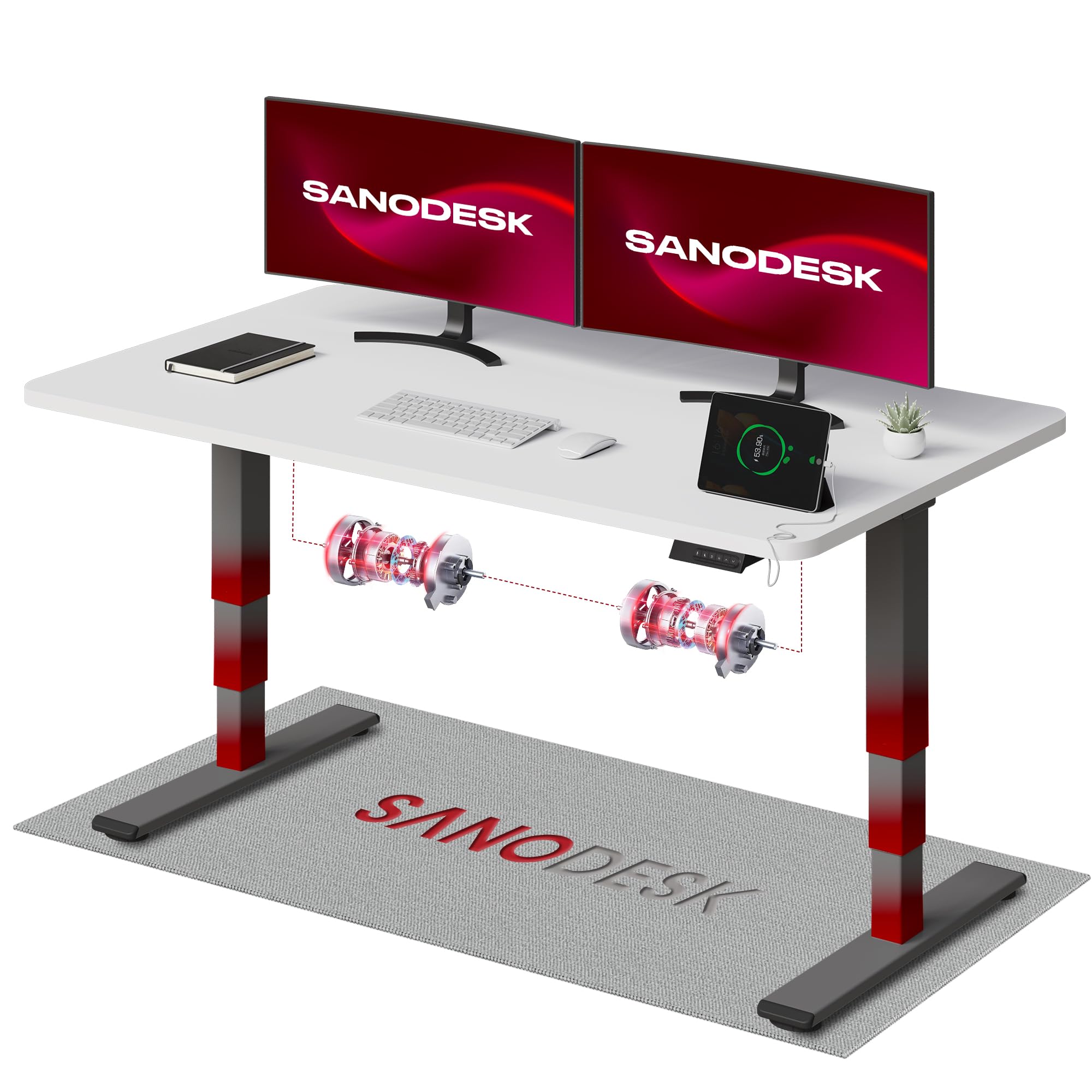 Table électrique SANODESK EC4 bureau motorisé réglable 140x80